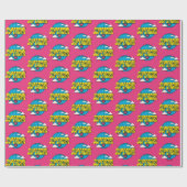 Supergirl Global Pop Grafik Geschenkpapier (Flach)