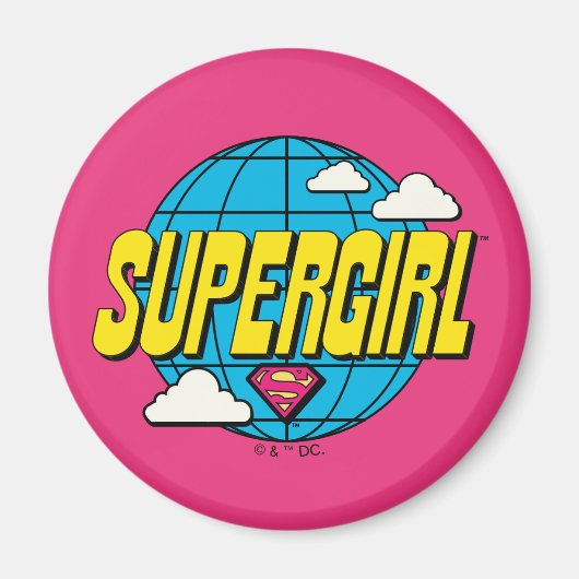 Supergirl Global Pop Grafik Magnet (Vorne)