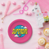 Supergirl Global Pop Grafik Pappteller (Party)