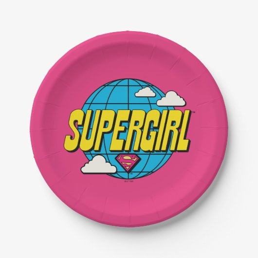 Supergirl Global Pop Grafik Pappteller (Vorderseite)
