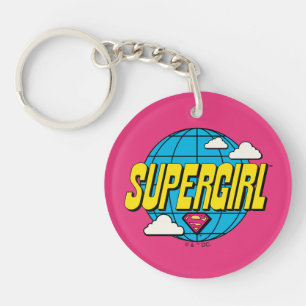 Supergirl Global Pop Grafik Schlüsselanhänger