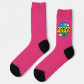 Supergirl Global Pop Grafik Socken (Linkes Detail)