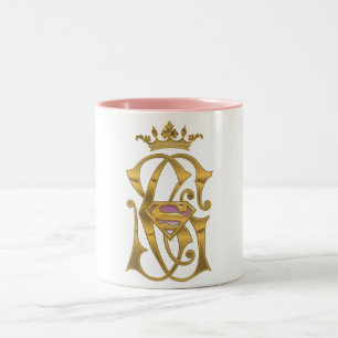 Supergirl Gold Crown Zweifarbige Tasse