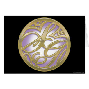 Supergirl Gold & Lila Circle Logo