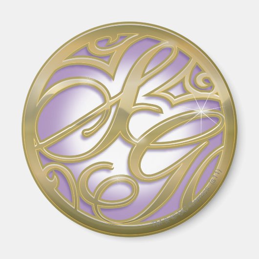 Supergirl Gold & Lila Circle Logo Magnet (Vorne)