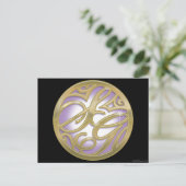 Supergirl Gold & Lila Circle Logo Postkarte (Stehend Vorderseite)