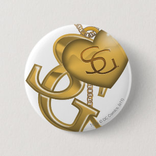 Supergirl Gold Locket Button
