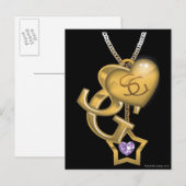 Supergirl Gold Locket Postkarte (Vorne/Hinten)
