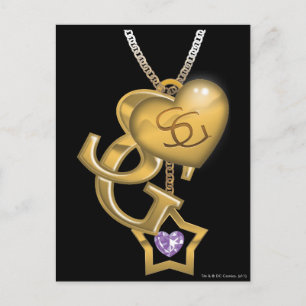 Supergirl Gold Locket Postkarte