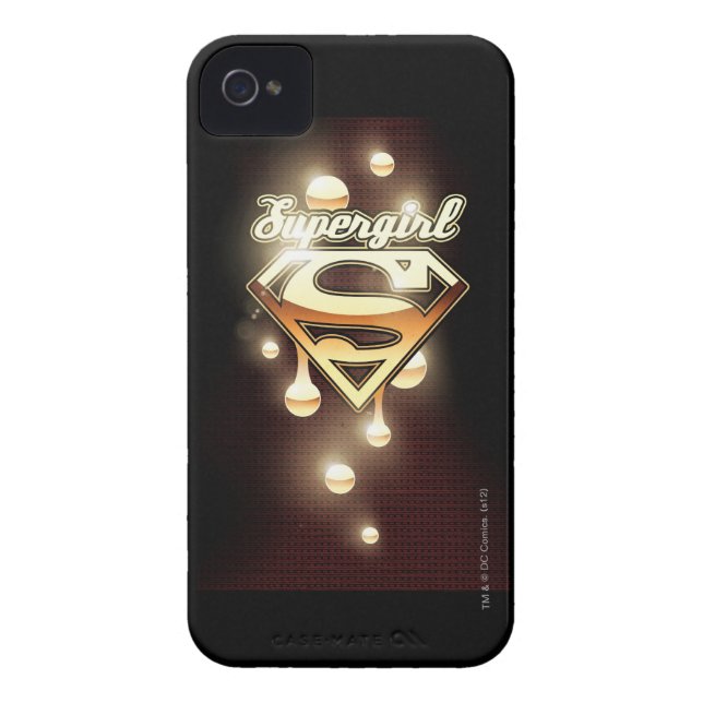 Supergirl Gold Tropfen Case-Mate iPhone Hülle (Rückseite)
