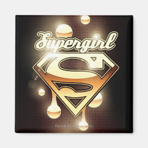 Supergirl Gold Tropfen Magnet