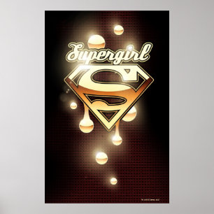 Supergirl Gold Tropfen Poster