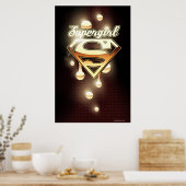 Supergirl Gold Tropfen Poster (Küche)