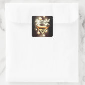 Supergirl Gold Tropfen Quadratischer Aufkleber (Tasche)