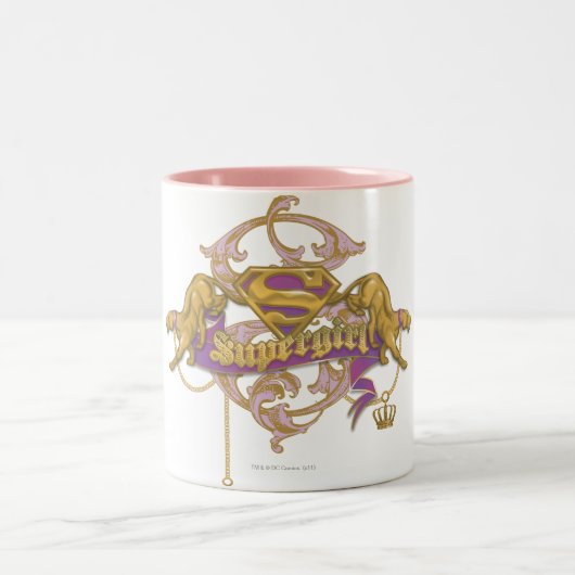Supergirl Golden Cat 2 Zweifarbige Tasse (Mittel)