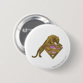 Supergirl Golden Cat Button (Vorne & Hinten)