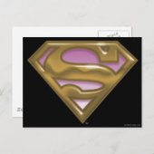Supergirl Golden Logo Postkarte (Vorne/Hinten)