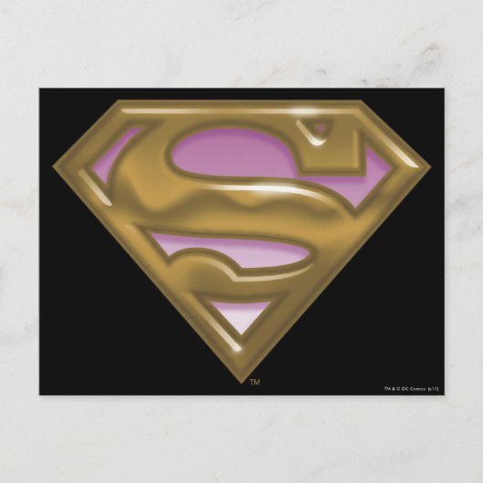 Supergirl Golden Logo Postkarte (Vorderseite)