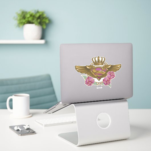 Supergirl Golden Wings Aufkleber (Laptop auf Schreibtisch)