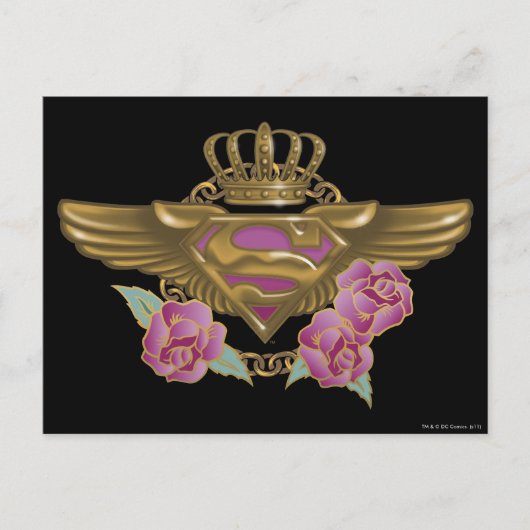 Supergirl Golden Wings Postkarte (Vorderseite)