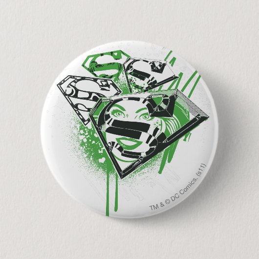 Supergirl Green Spills Button (Vorderseite)