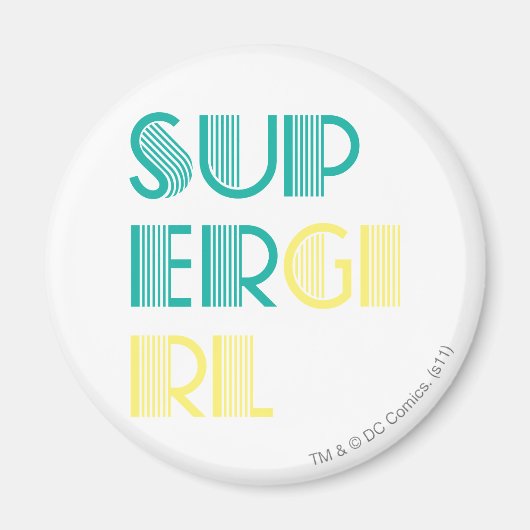 Supergirl Green und Yellow Magnet (Vorne)