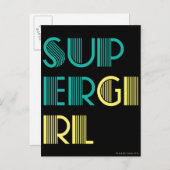 Supergirl Green und Yellow Postkarte (Vorne/Hinten)