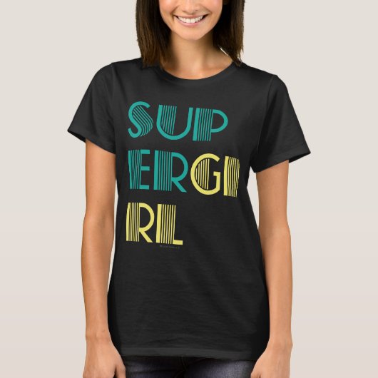 Supergirl Green und Yellow T-Shirt (Vorderseite)