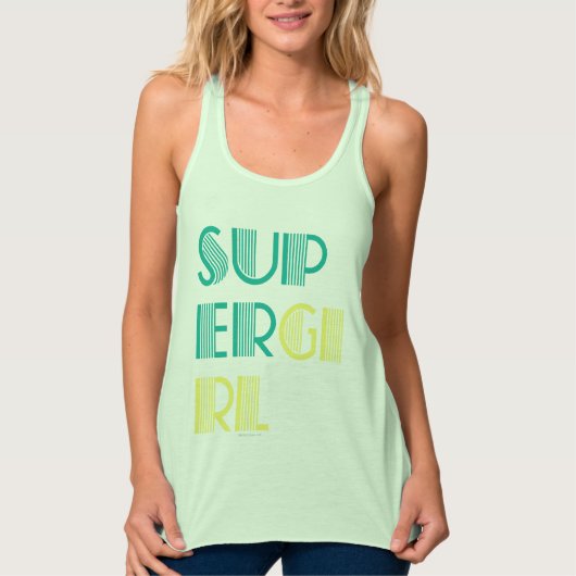Supergirl Green und Yellow Tank Top (Vorderseite)