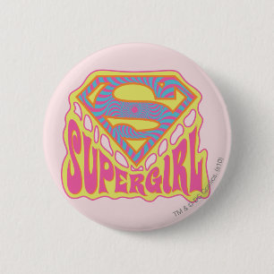 Supergirl Groovy Logo Button