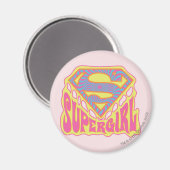 Supergirl Groovy Logo Magnet (Vorderseite/Rückseite)