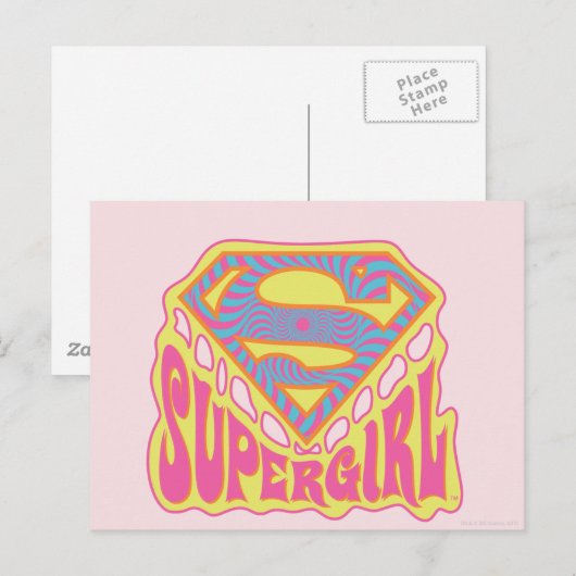 Supergirl Groovy Logo Postkarte (Vorne/Hinten)