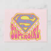 Supergirl Groovy Logo Postkarte (Vorderseite)