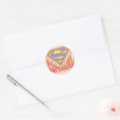 Supergirl Groovy Logo Runder Aufkleber (Umschlag)