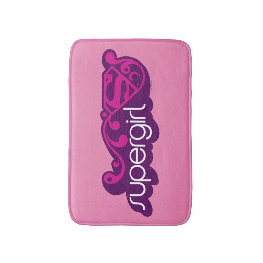 Supergirl Groovy Name und S-Shield Badematte (Vorderseite Vertikal)