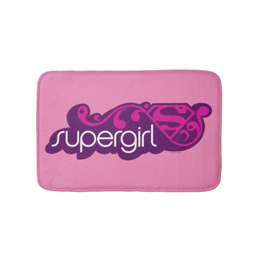 Supergirl Groovy Name und S-Shield Badematte (Vorderseite)
