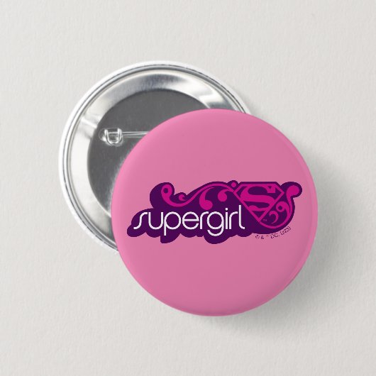 Supergirl Groovy Name und S-Shield Button (Vorne & Hinten)