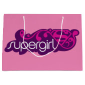 Supergirl Groovy Name und S-Shield Große Geschenktüte (Vorderseite)