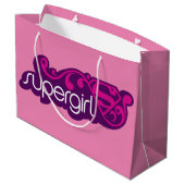 Supergirl Groovy Name und S-Shield Große Geschenktüte (Rückseite Schrägansicht)