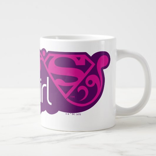 Supergirl Groovy Name und S-Shield Jumbo-Tasse (Rechts)