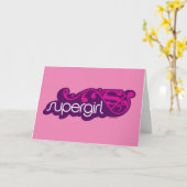 Supergirl Groovy Name und S-Shield Karte (Gelbe Blume)
