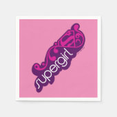Supergirl Groovy Name und S-Shield Serviette (Vorderseite)