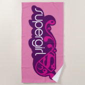 Supergirl Groovy Name und S-Shield Strandtuch (Vorderseite)