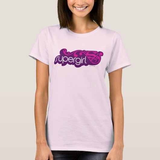 Supergirl Groovy Name und S-Shield T-Shirt (Vorderseite)