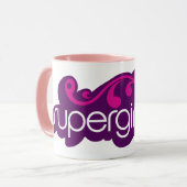 Supergirl Groovy Name und S-Shield Tasse (Vorderseite Links)