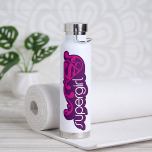 Supergirl Groovy Name und S-Shield Trinkflasche