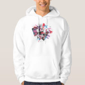 Supergirl Grunge Design Hoodie (Vorderseite)