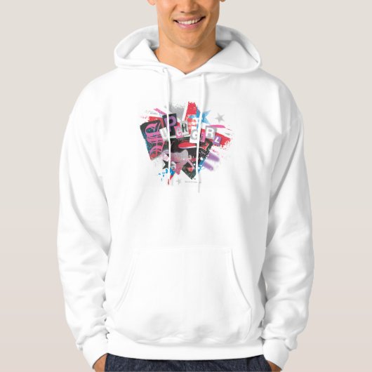 Supergirl Grunge Design Hoodie (Vorderseite)