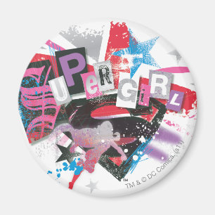 Supergirl Grunge Design Magnet