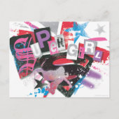 Supergirl Grunge Design Postkarte (Vorderseite)